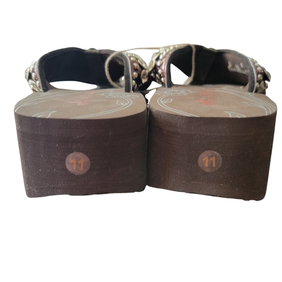 Montana West Custom Texas A&M University Bling Platform Sandals Women Size 11 - Picture 5 of 9